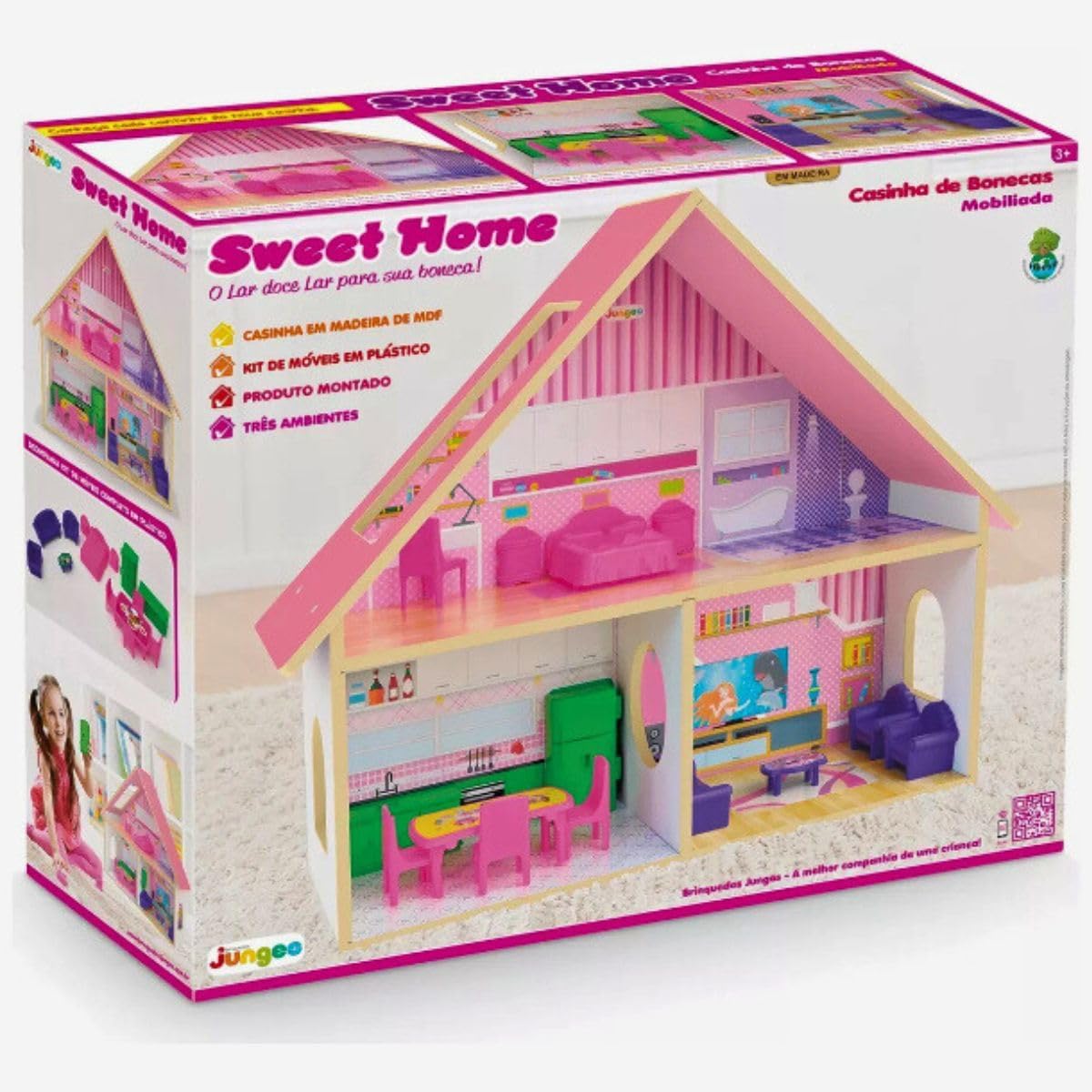 Casinha de bonecas imobiliada