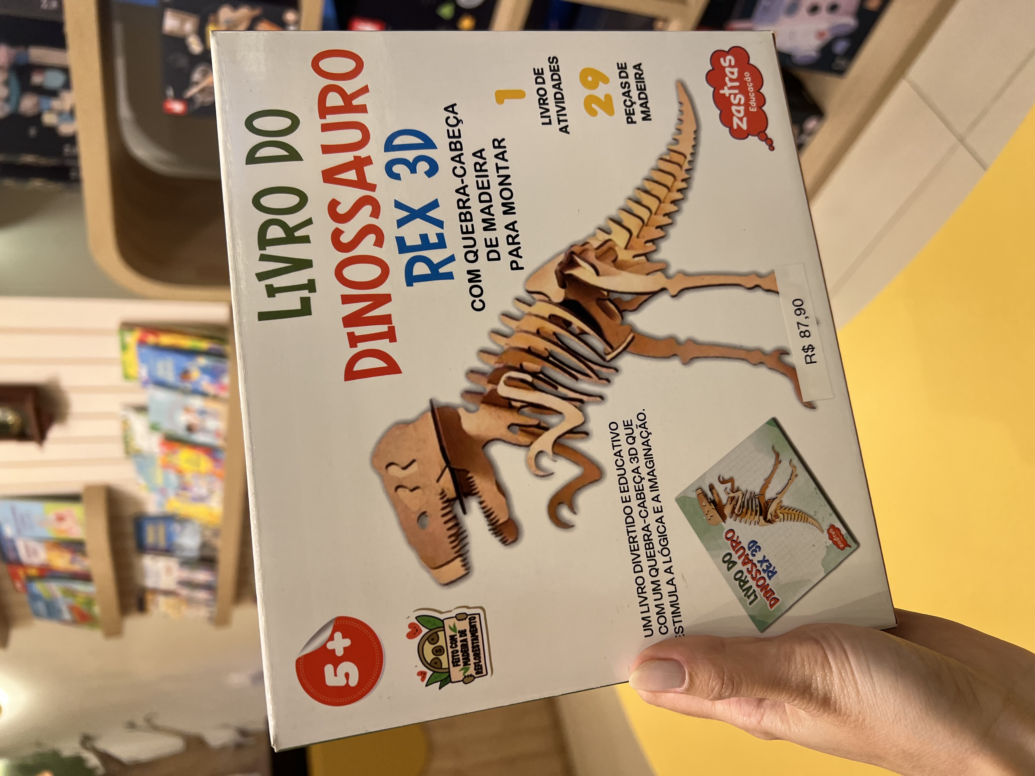 Livro + Quebra-cabeça - Dinossauro REX 3D