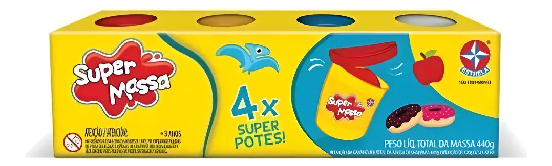 Massinha - 4 potes grandes