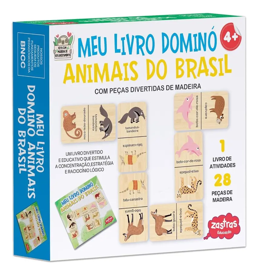 Meu livro dominó: animais do Brasil