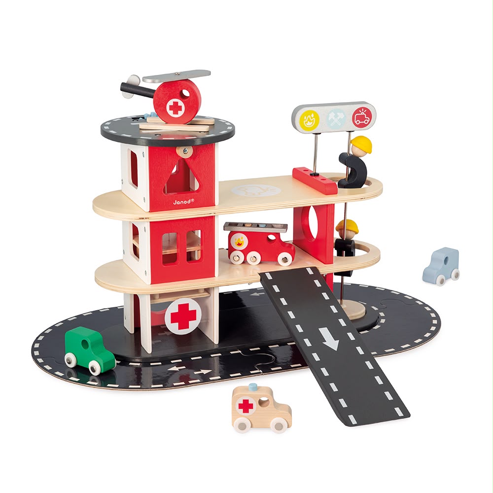 Posto de bombeiros de madeira